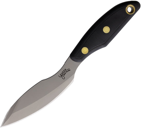 Knives Of Alaska Yukon 1 Black SureGrip D2 Steel Fixed Blade Knife 00820FG