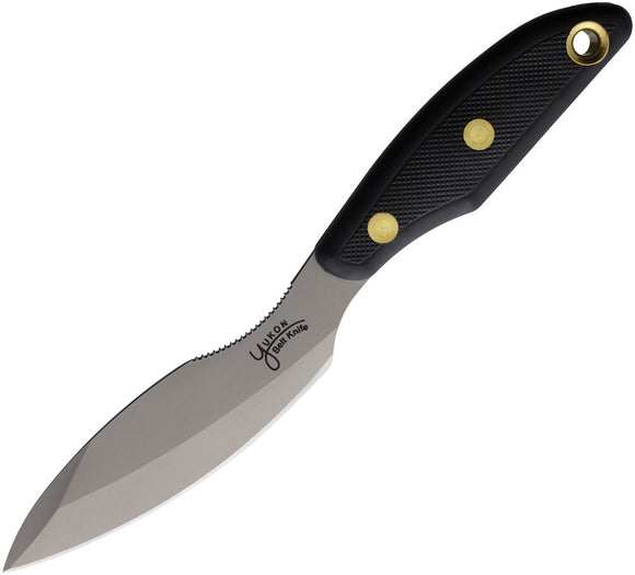 Knives Of Alaska Yukon 2 Black SureGrip D2 Steel Fixed Blade Knife w/ Sheath 00821FG