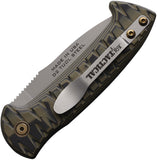 Knives Of Alaska Automatic Strike Force Knife Button Lock OD Green & Black G10 D2 Steel Blade 00910FG