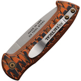 Knives Of Alaska Automatic Recon Patrol Knife Button Lock Black & Orange G10 D2 Blade 00922FG