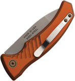 Knives Of Alaska Automatic Eagle Knife Button Lock Black & Orange G10 S30V Blade 00942FG