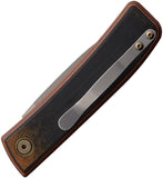 Knives Of Alaska Automatic Onyx Knife Button Lock Orange & Black G10 MagnaCut Blade 00955FG
