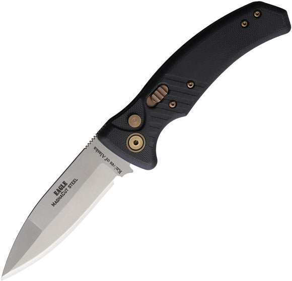 Knives Of Alaska Automatic Eagle Knife Button Lock Black G10 MagnaCut Blade 00957FG