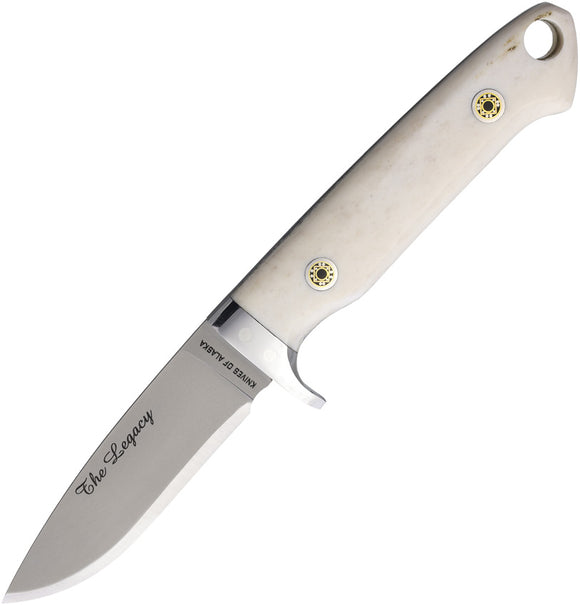 Knives Of Alaska Legacy Stag Bone CPM-S30V Fixed Blade Knife w/ Sheath 00961FG