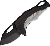 KOI Knives Willy Wagtail Linerlock Wood & Resin Folding 14C28N Knife 010