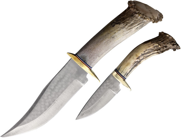 Ken Richardson Hunting Combo Stag Antler 1085HC Stainles Steel Knives Set 1412