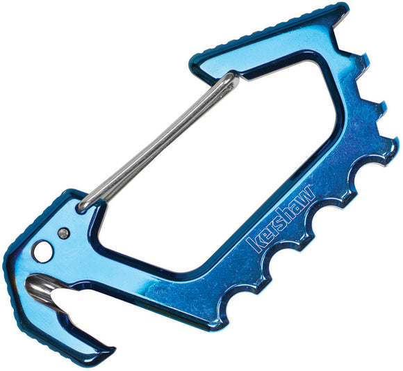 Kershaw Jens Blue Polished Coating Carabiner Camping Multipurpose Tool 1150BLUX