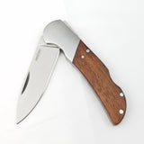 Kershaw Baseman Pocket Knife Lockback Brown Wood Folding Stainless Blade 1381