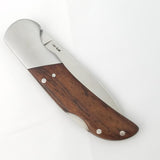 Kershaw Baseman Pocket Knife Lockback Brown Wood Folding Stainless Blade 1381