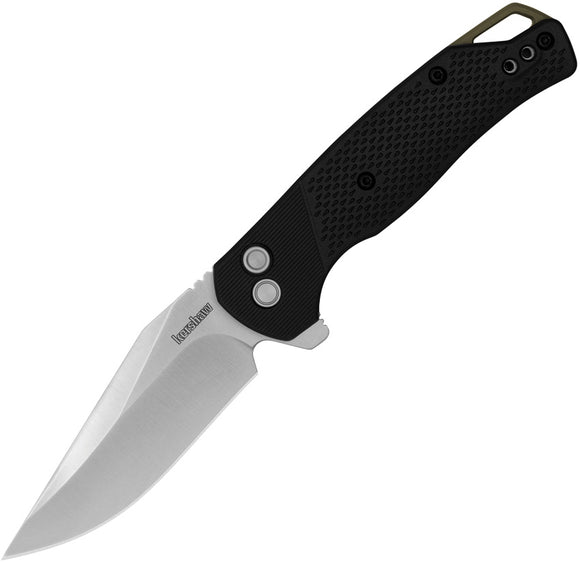 Kershaw Runoff Button Lock Black GFN Folding 8Cr13MoV Pocket Knife 1429