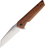 Kershaw Avert Linerlock A/O Brown Wood Folding Stainless Pocket Knife 1432