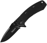 Kershaw LARGE Cryo II Hinderer BLACK Blade Folder Assisted Opening Knife - 1556BLK
