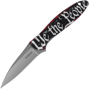 Kershaw Leek Linerlock A/O We The People Aluminum Folding 14C28N Pocket Knife 1660WEP