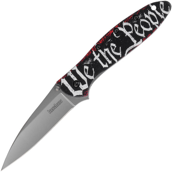 Kershaw Leek Linerlock A/O We The People Aluminum Folding 14C28N Pocket Knife 1660WEP