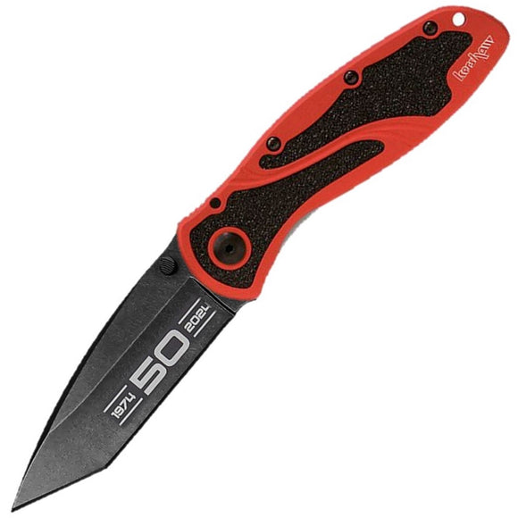 Kershaw Blur Linerlock A/O 50th Anniversary Red Aluminum Folding BDZ-1 Knife 1670K50W