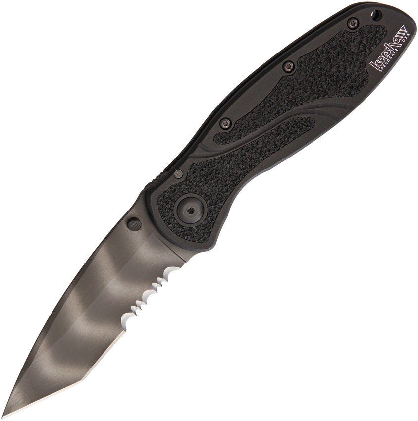 Kershaw Blur Tiger Striped Tanto Serrated Combo Edge