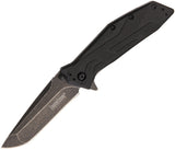 Kershaw Brawler Assist Open Flipper Tanto Folding Pocket Knife Blackwash - 1990bw