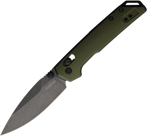 Kershaw Mini Iridium DuraLock OD Green Aluminum Folding D2 Steel Pocket Knife 2051OLBW