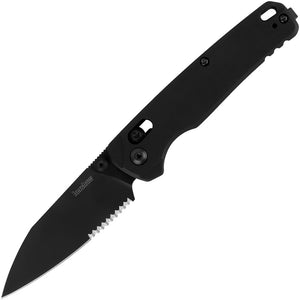 Kershaw Bel Air DuraLock Black Aluminum Folding Serrated MagnaCut Pocket Knife 6105BLKST