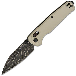 Kershaw Bel Air DuraLock Bright Nickel Aluminum Folding Damascus Pocket Knife 6105DAM