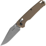 Kershaw Bel Air DuraLock Flat Dark Earth Aluminum Folding MagnaCut Clip Pt Pocket Knife 6106FDE