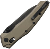Kershaw Bareknuckle DuraLock Flat Dark Earth Aluminum Folding MagnaCut Pocket Knife 6777FDEBLK