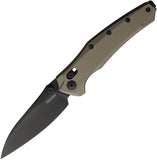 Kershaw Bareknuckle DuraLock Flat Dark Earth Aluminum Folding MagnaCut Pocket Knife 6777FDEBLK