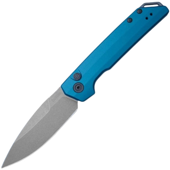 Kershaw Automatic Launch Iridium Knife Button Lock Blue Aluminum MagnaCut Blade 7038BLU