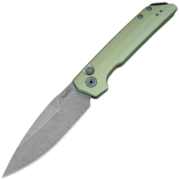 Kershaw Automatic Launch Iridium Knife Button Lock OD Green Aluminum MagnaCut Blade 7038OL