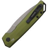 Kershaw Automatic Launch Iridium Knife Button Lock OD Green Aluminum MagnaCut Blade 7038OL