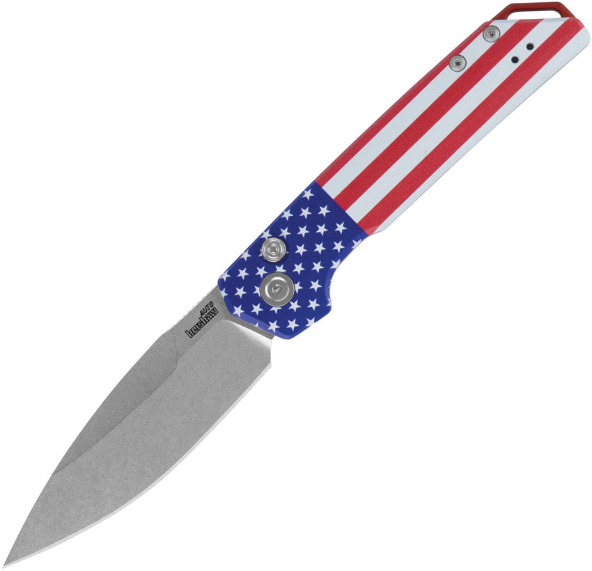 Kershaw Iridium Topo 2038TOPO DuraLock, Stonewashed 14C28N, Black White