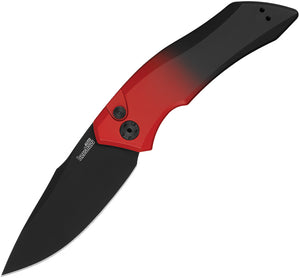 Kershaw Automatic Launch 1 Knife Button Lock Gradient Red & Black Aluminum MagnaCut Blade 7100GRDBLK