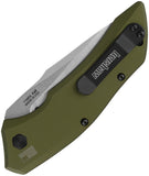 Kershaw Automatic Launch 1 Knife Button Lock OD Green Aluminum CPM-154 Blade 7100OL