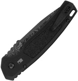 Kershaw Automatic Launch 16 Knife Button Lock Black Aluminum Damascus Blade 7105DAM