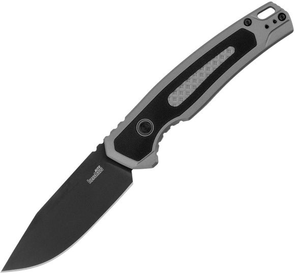 Kershaw Automatic Launch 21 Knife Button Lock Gray Aluminum & Black G10 CPM-M4 Blade 7106GRY