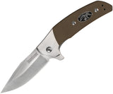 Kershaw Duck Commander Rayne Linerlock Blade Brown Handle Folding Knife 7402DCX