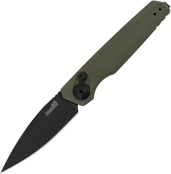 Kershaw Automatic Launch 18 Knife Button Lock OD Green Aluminum CPM-154 Blade 7551OLBLK