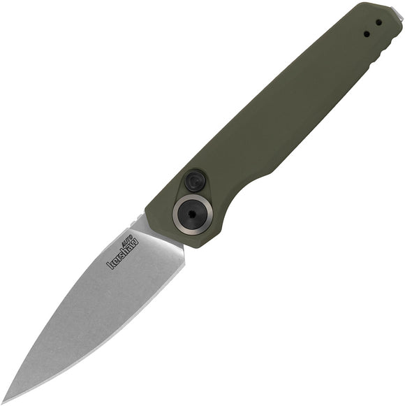 Kershaw Automatic Launch 18 Knife Button Lock OD Green Aluminum CPM-154 Blade 7551OL