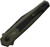 Kershaw Automatic Launch 17 Knife Button Lock OD Green Aluminum & Black G10 MagnaCut Blade 7951OLBLK