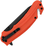 Kershaw Barricade Linerlock A/O Orange GRN Folding 8Cr13 Serrated Pocket Knife 8650ST