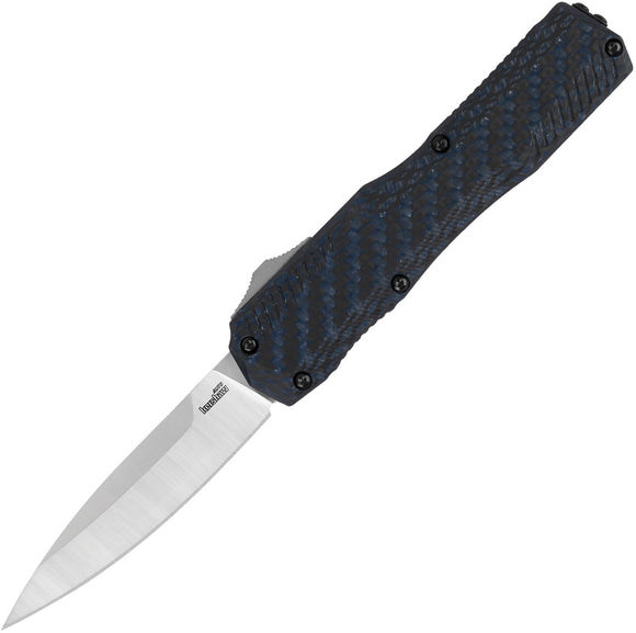 Kershaw Automatic Livewire Knife OTF Blue & Black Carbon Fiber & Aluminum MagnaCut Blade 9000CFBLU