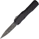 Kershaw Automatic Livewire Knife OTF Carbon Fiber & Aluminum Damascus Blade 9000CFDAM