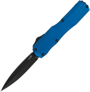 Kershaw Automatic Livewire Knife OTF Blue Aluminum Double Edge MagnaCut Blade 9000DEBLU