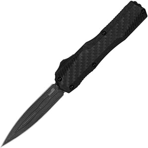 Kershaw Automatic Livewire Knife OTF Carbon Fiber & Aluminum Damascus Blade 9000DECFDAM