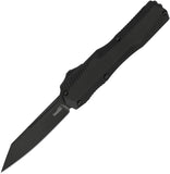 Kershaw Automatic Livewire Knife OTF Black Aluminum MagnaCut Reverse Tanto Blade 9000RBLK