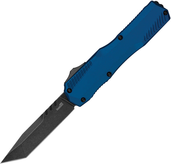 Kershaw Automatic Livewire Knife OTF Blue Aluminum CPM-MagnaCut Tanto Blade 9000TBLUBW