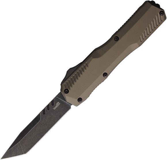 Kershaw Automatic Livewire Knife OTF Dark Earth Aluminum MagnaCut Tanto Blade 9000TFDEBW