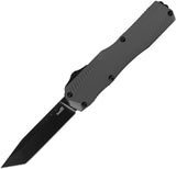 Kershaw Automatic Livewire Knife OTF Gray Aluminum CPM-MagnaCut Tanto Blade 9000TGRYBLK