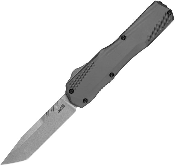Kershaw Automatic Livewire Knife OTF Gray Aluminum CPM-MagnaCut Tanto Blade 9000TGRYSW