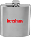 Kershaw Red Logo Gray Stainless Steel Portable Flask 6 fl. oz. - FLASK